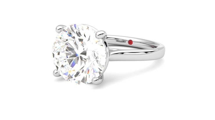Taylor & Hart Hope Round Engagement Ring 360 degree image 25