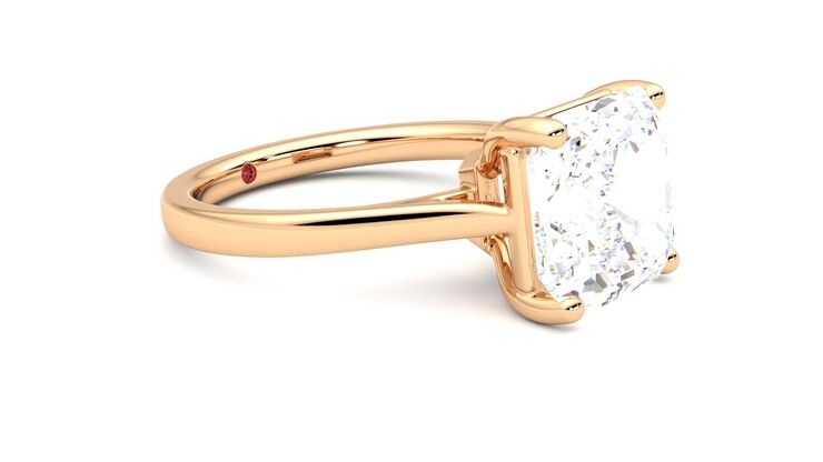 Taylor & Hart Hope Asscher Engagement Ring 360 degree image 7