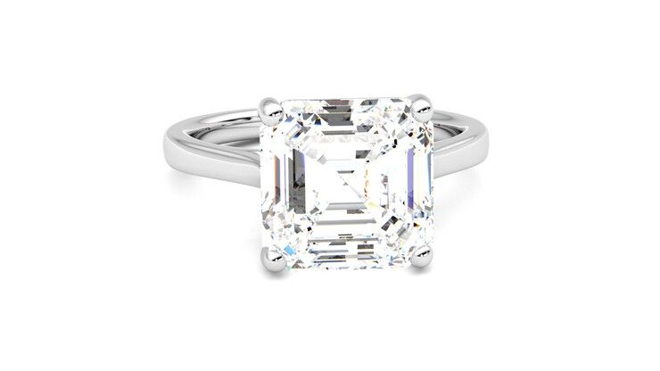 Taylor & Hart Hope Asscher Engagement Ring 360 degree image 2