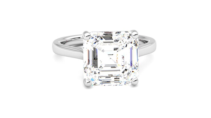Taylor & Hart Hope Asscher Engagement Ring 360 degree image 2