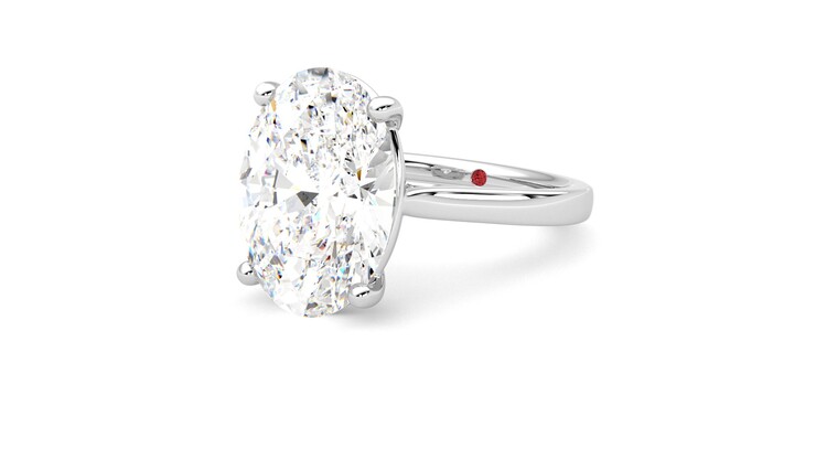 Taylor & Hart Hope Oval Engagement Ring 360 degree image 25