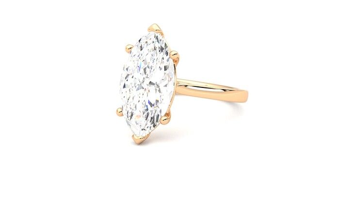 Taylor & Hart Hope Marquise Engagement Ring 360 degree image 25