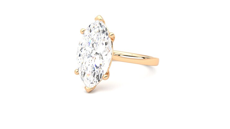 Taylor & Hart Hope Marquise Engagement Ring 360 degree image 25