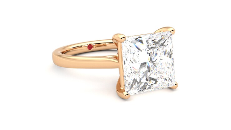 Taylor & Hart Hope Princess Engagement Ring 360 degree image 5