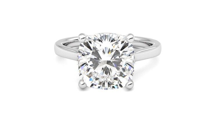 Taylor & Hart Hope Cushion Engagement Ring 360 degree image 29