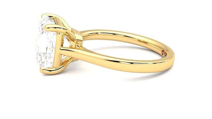 Taylor & Hart Hope Asscher Engagement Ring 360 degree image 21