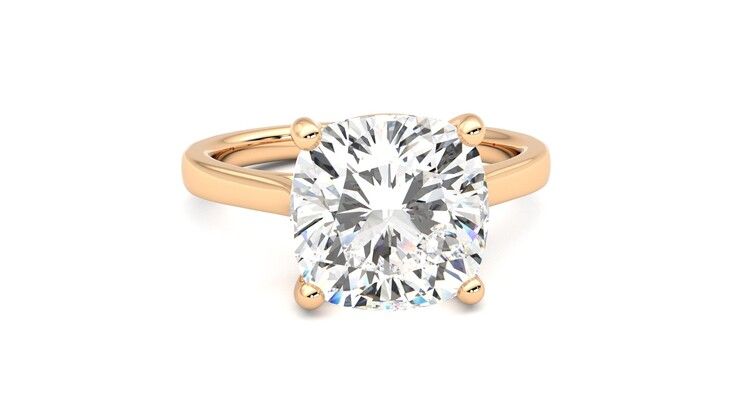 Taylor & Hart Hope Cushion Engagement Ring 360 degree image 2
