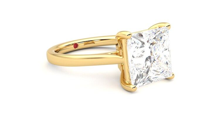 Taylor & Hart Hope Princess Engagement Ring 360 degree image 6