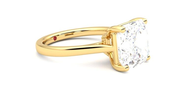 Taylor & Hart Hope Asscher Engagement Ring 360 degree image 7
