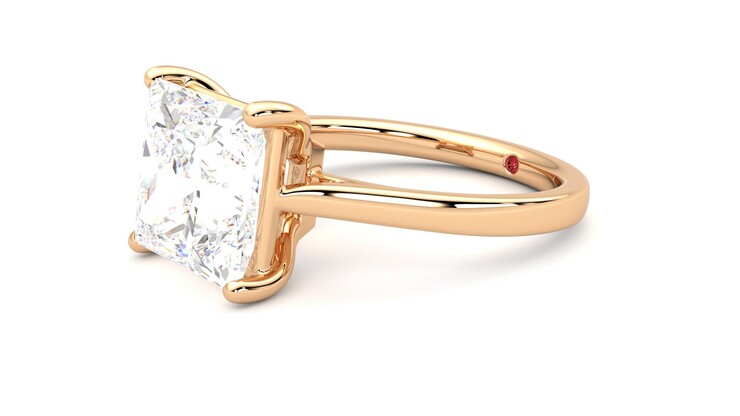 Taylor & Hart Hope Princess Engagement Ring 360 degree image 23