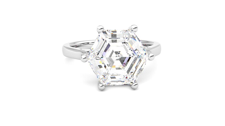Taylor & Hart Hope Hexagonal Engagement Ring 360 degree image 2