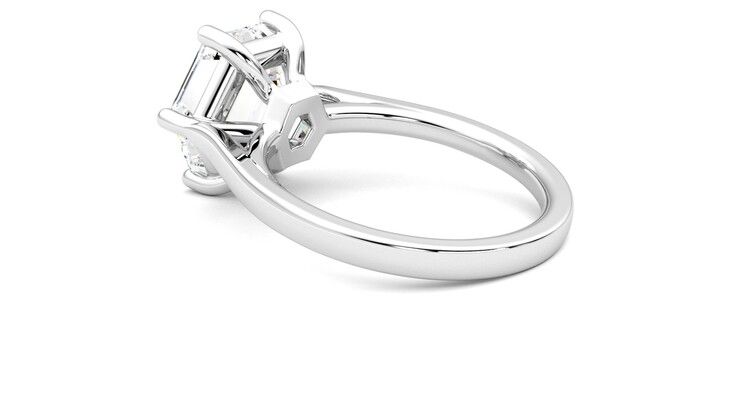 Taylor & Hart Hope Hexagonal Engagement Ring 360 degree image 18