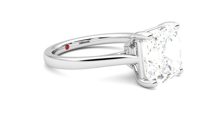 Taylor & Hart Hope Asscher Engagement Ring 360 degree image 7