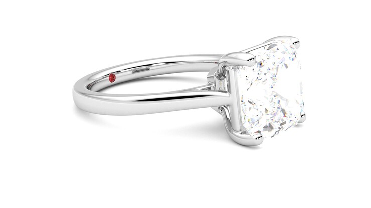 Taylor & Hart Hope Asscher Engagement Ring 360 degree image 7
