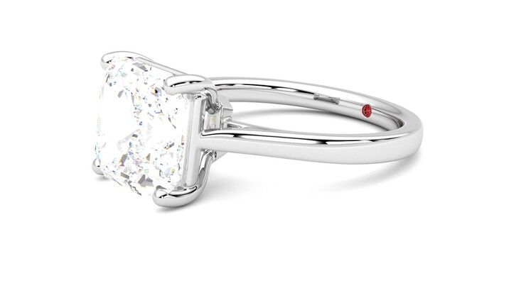 Taylor & Hart Hope Asscher Engagement Ring 360 degree image 23