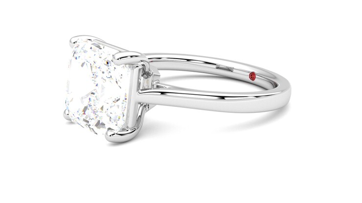 Taylor & Hart Hope Asscher Engagement Ring 360 degree image 23