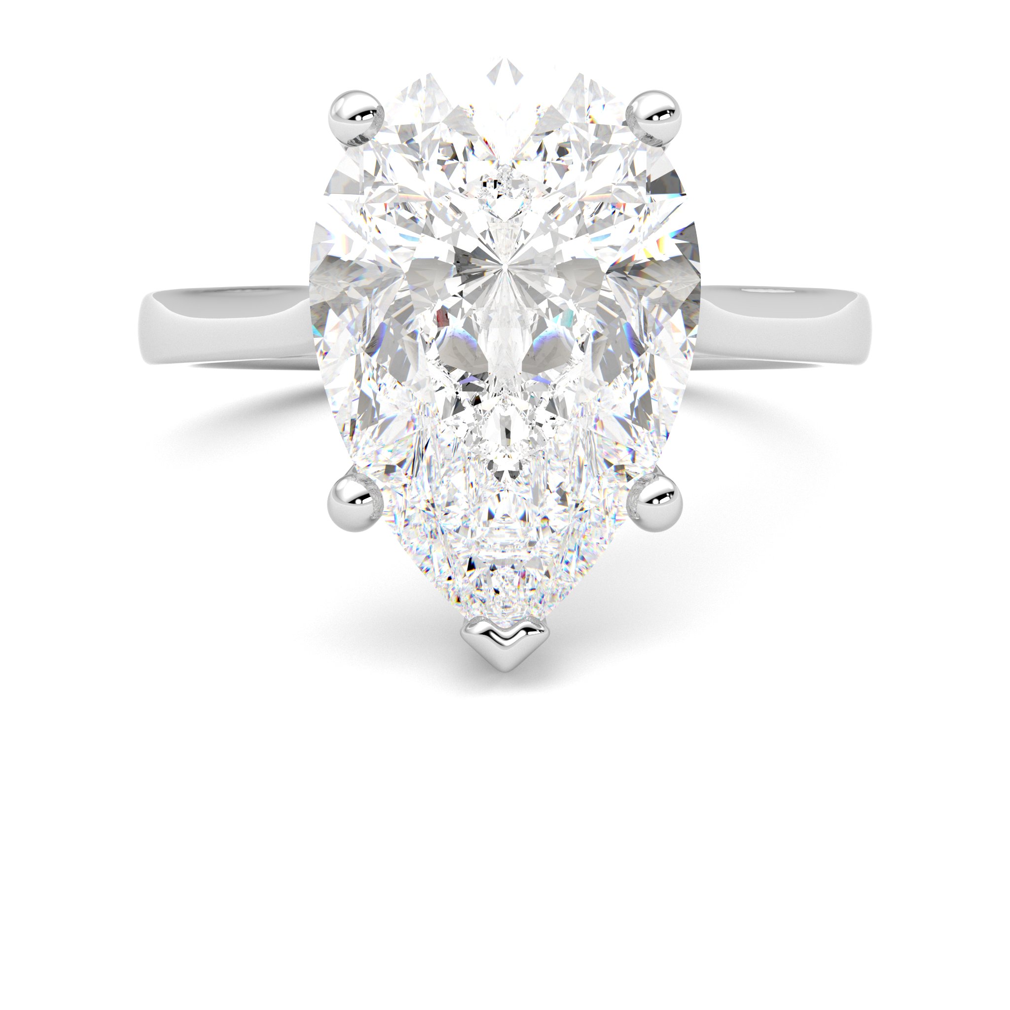 Taylor & Hart Hope Pear Engagement Ring 0