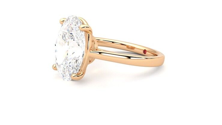 Taylor & Hart Hope Oval Engagement Ring 360 degree image 23