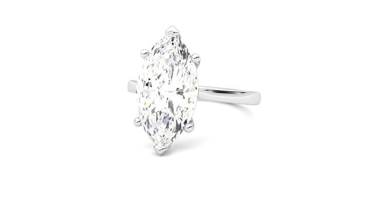 Taylor & Hart Hope Marquise Engagement Ring 360 degree image 26