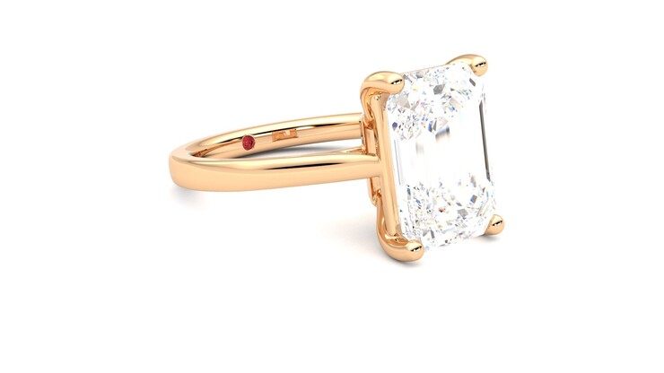 Taylor & Hart Hope Emerald Engagement Ring 360 degree image 6