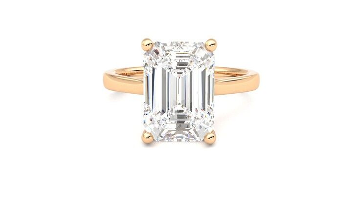 Taylor & Hart Hope Emerald Engagement Ring 360 degree image 29
