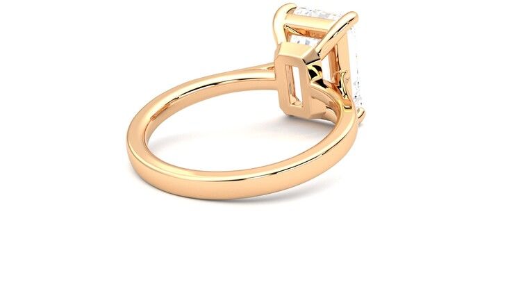 Taylor & Hart Hope Emerald Engagement Ring 360 degree image 13