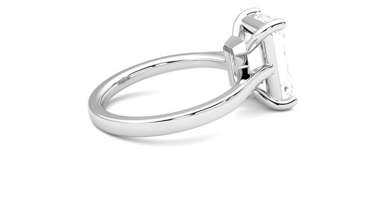 Taylor & Hart Hope Emerald Engagement Ring 360 degree image 11