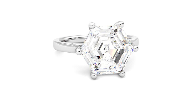 Taylor & Hart Hope Hexagonal Engagement Ring 360 degree image 3