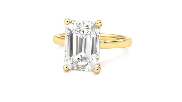 Taylor & Hart Hope Emerald Engagement Ring 360 degree image 27