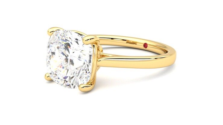 Taylor & Hart Hope Cushion Engagement Ring 360 degree image 24