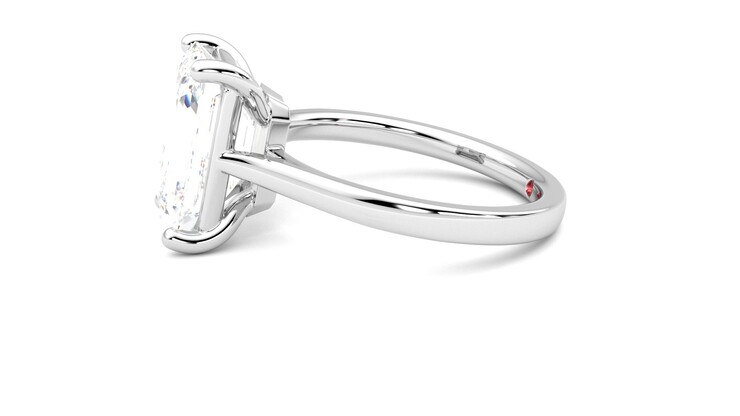 Taylor & Hart Hope Emerald Engagement Ring 360 degree image 21