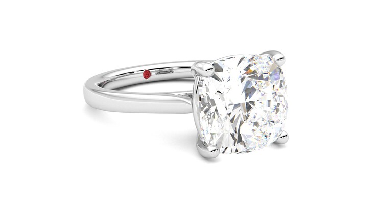 Taylor & Hart Hope Cushion Engagement Ring 360 degree image 5