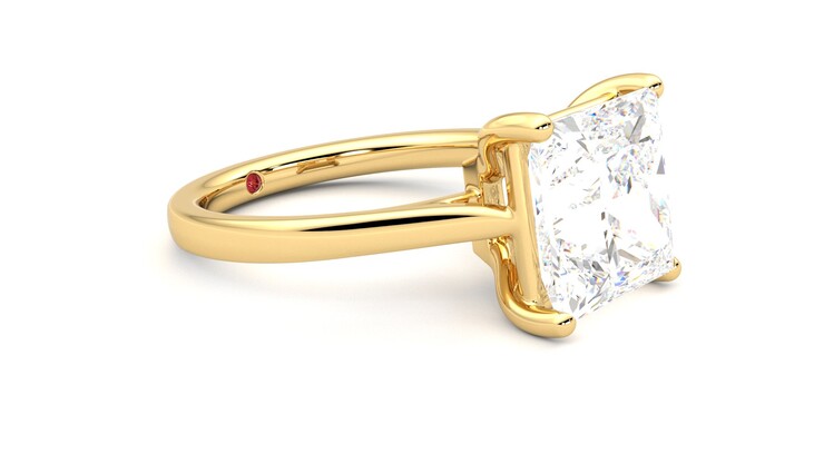 Taylor & Hart Hope Princess Engagement Ring 360 degree image 7