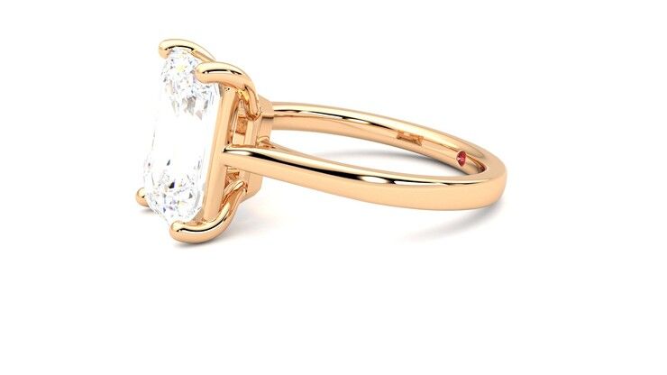 Taylor & Hart Hope Emerald Engagement Ring 360 degree image 22