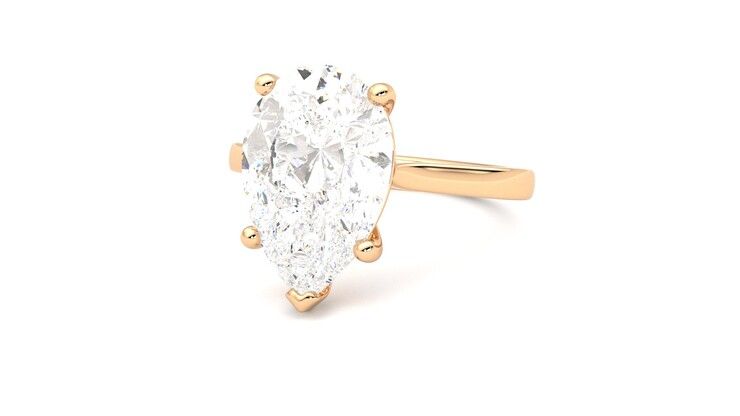 Taylor & Hart Hope Pear Engagement Ring 360 degree image 26