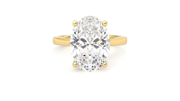Taylor & Hart Hope Oval Engagement Ring 360 degree image 0
