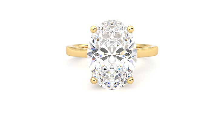 Taylor & Hart Hope Oval Engagement Ring 360 degree image 0