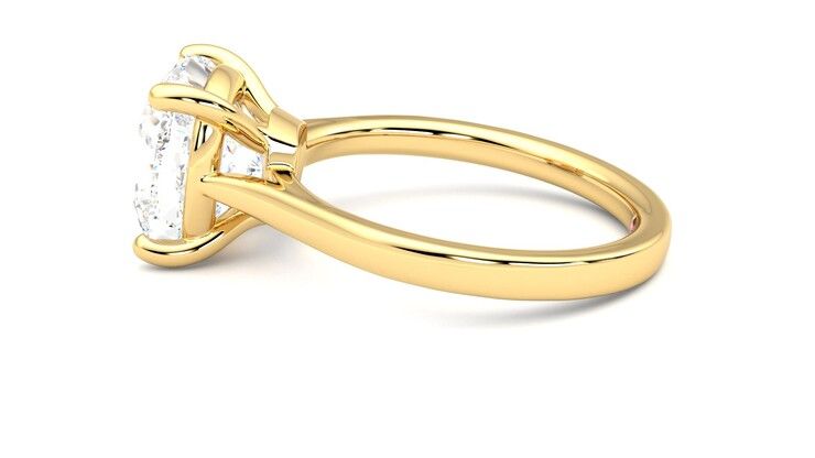 Taylor & Hart Hope Cushion Engagement Ring 360 degree image 20