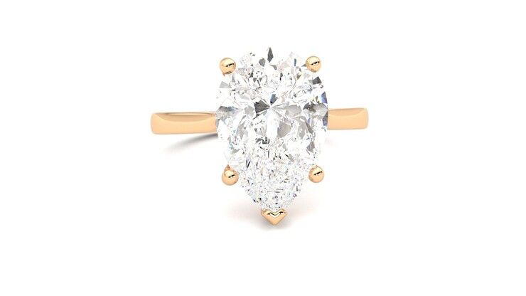 Taylor & Hart Hope Pear Engagement Ring 360 degree image 2