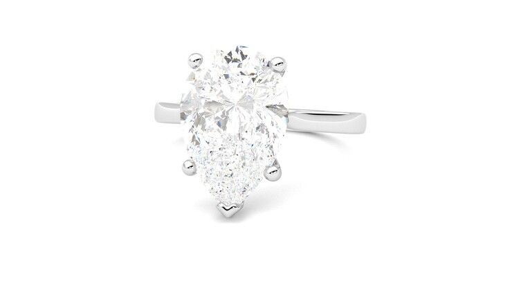 Taylor & Hart Hope Pear Engagement Ring 360 degree image 27
