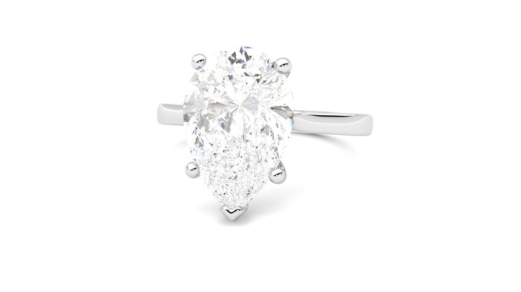 Taylor & Hart Hope Pear Engagement Ring 360 degree image 27