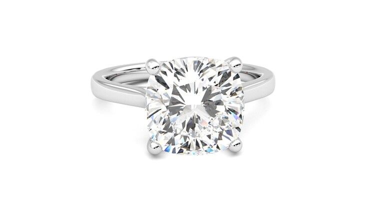 Taylor & Hart Hope Cushion Engagement Ring 360 degree image 2