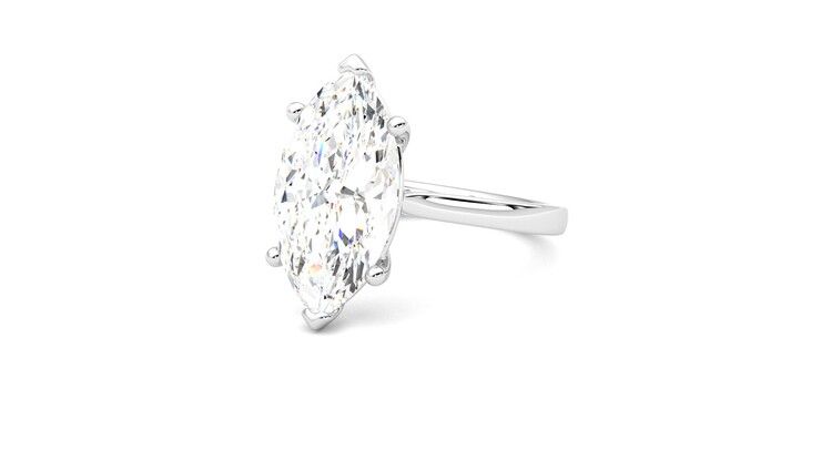 Taylor & Hart Hope Marquise Engagement Ring 360 degree image 25