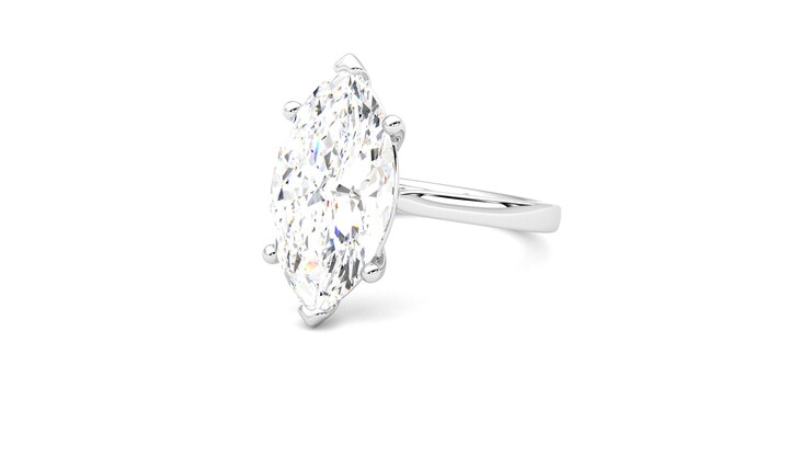 Taylor & Hart Hope Marquise Engagement Ring 360 degree image 25