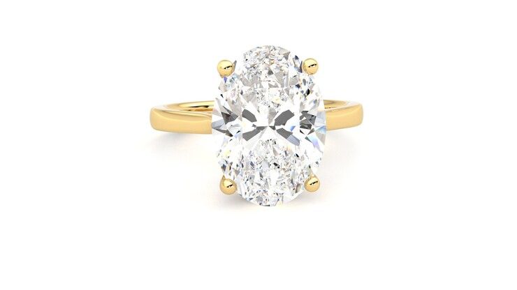Taylor & Hart Hope Oval Engagement Ring 360 degree image 2