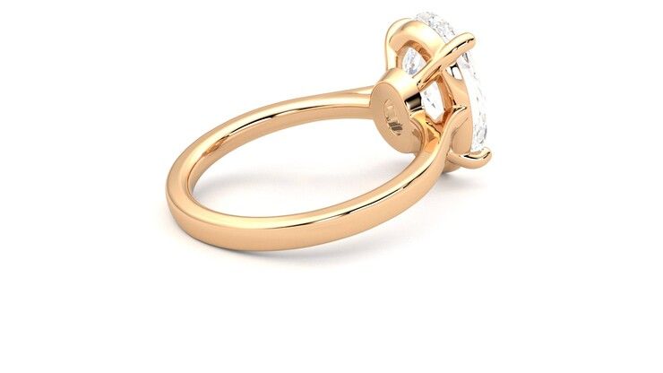 Taylor & Hart Hope Oval Engagement Ring 360 degree image 12