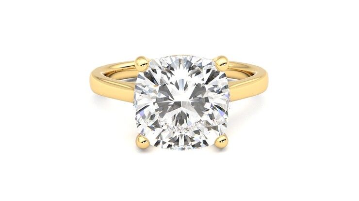 Taylor & Hart Hope Cushion Engagement Ring 360 degree image 1