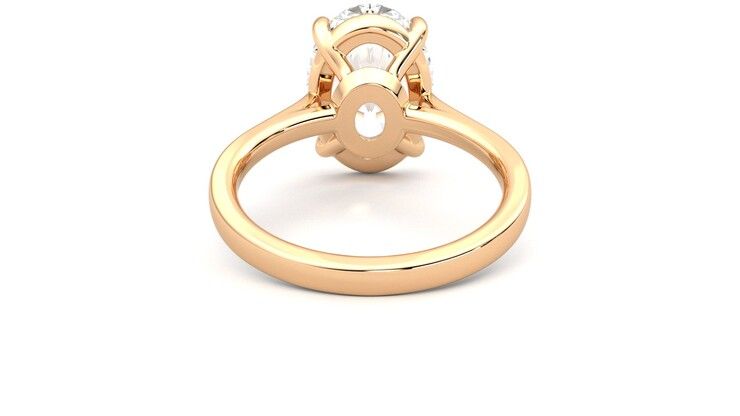Taylor & Hart Hope Oval Engagement Ring 360 degree image 15
