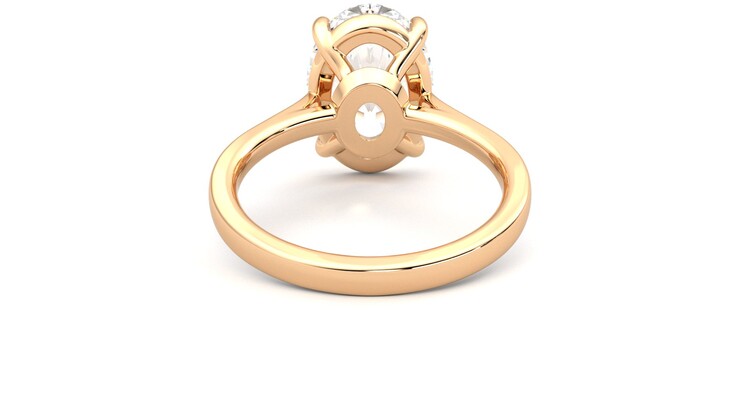 Taylor & Hart Hope Oval Engagement Ring 360 degree image 15