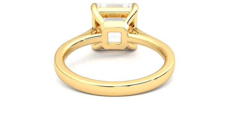 Taylor & Hart Hope Asscher Engagement Ring 360 degree image 15